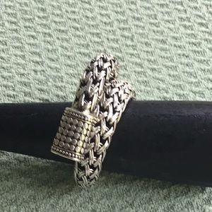 Gorgeous 925 Sterling Silver Woven Bracelet Heavy